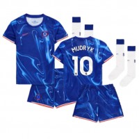 Echipament fotbal Chelsea Mykhailo Mudryk #10 Tricou Acasa 2024-25 pentru copii maneca scurta (+ Pantaloni scurti)